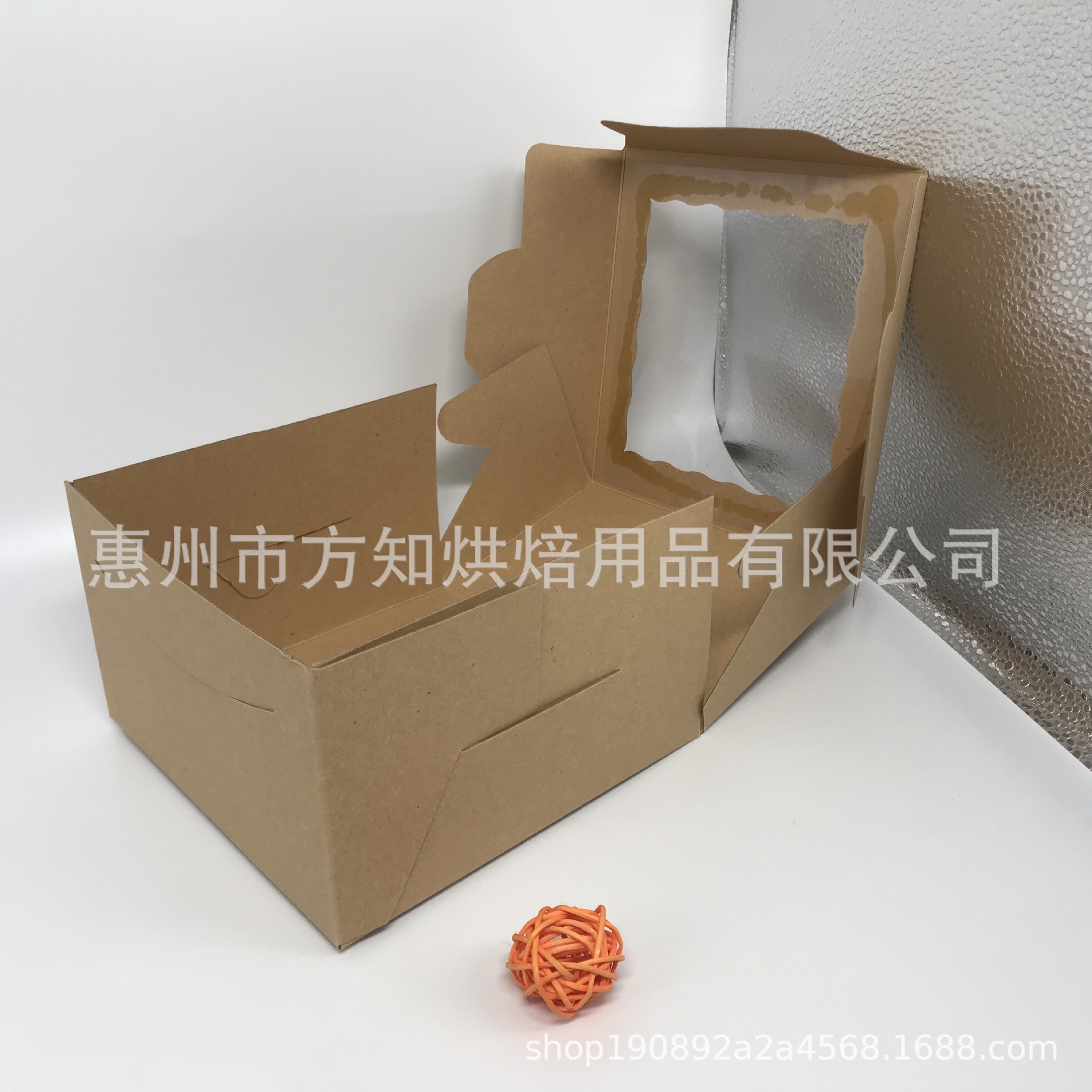 礼品盒烘焙面包蛋糕包装盒蛋糕盒子 牛皮纸盒牛皮纸蛋糕盒圆形