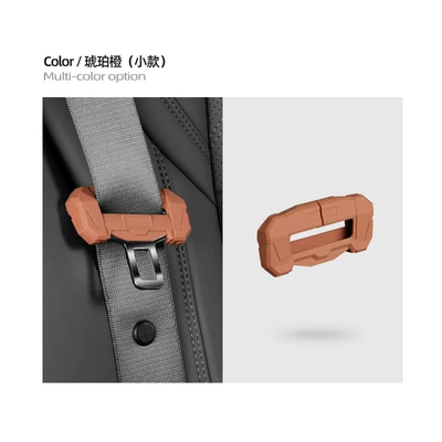 Other Automotive Interior Supplies protective cover anti-scratch safety belt - mecha-seat-belt-small-single-amber-orange