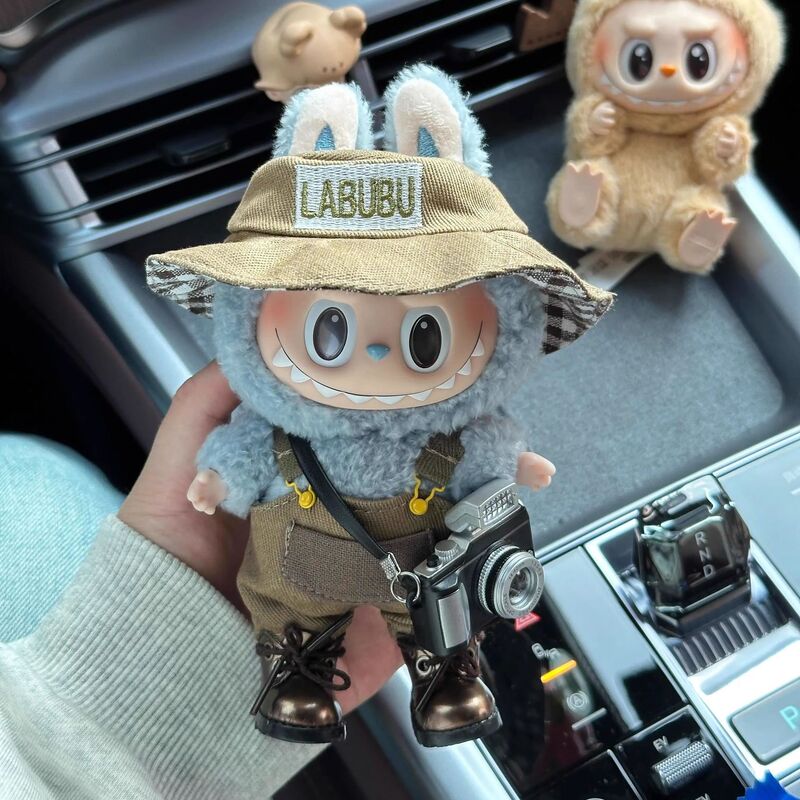 17cmlabubu ラブブ ブラインドボックス人形 第二世代 座りパーティーコンバット かわいい漫画ぬいぐるみジャンプスーツ|undefined