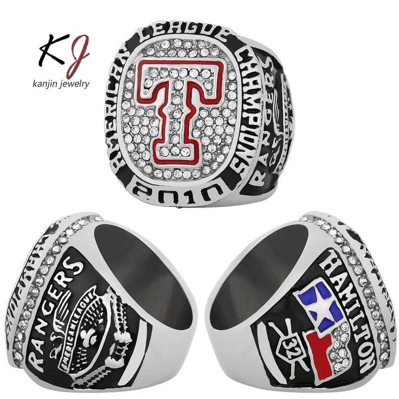 2010 Texas Rangers American professional baseball championship ring New European and American fashion accessories