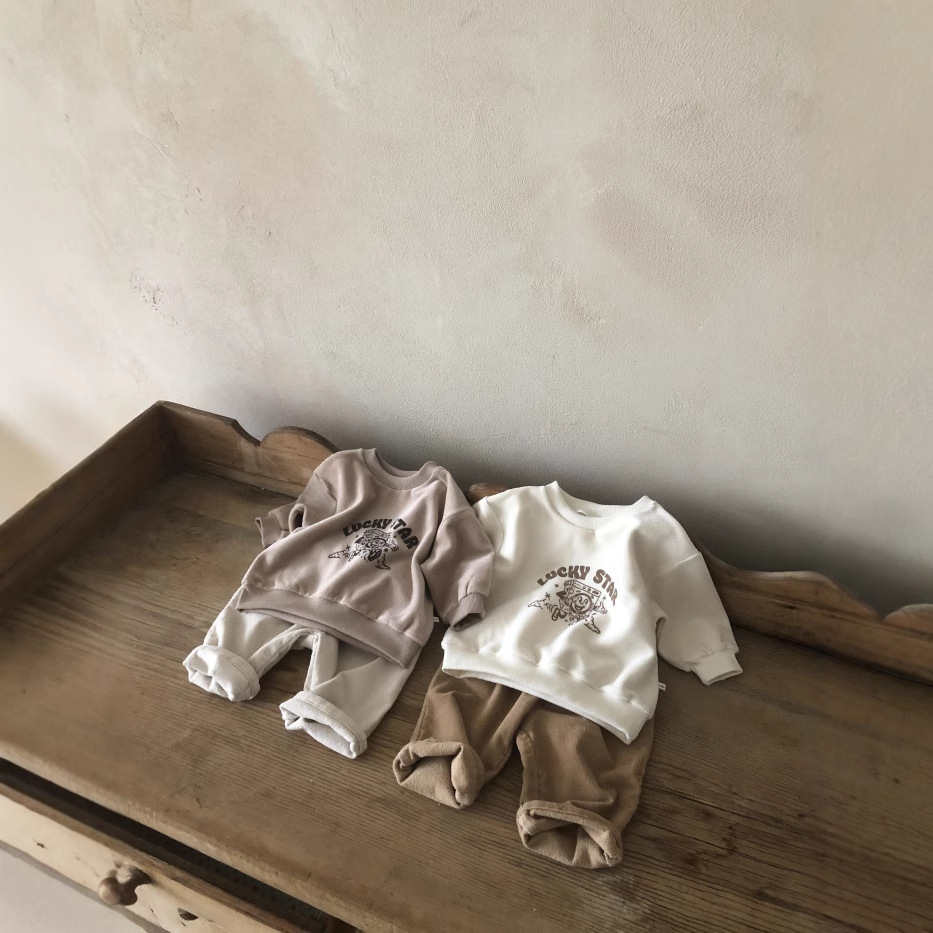 Ropa de estilo coreano para niños a principios de otoño suéter infantil suéter estampado otoño para niños ins Camiseta de manga larga para niñas image 2