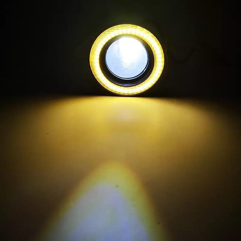Car Led Lens 30W Fog Lamp 3inch with Cob Blue Angel Eye Ring Modified Bull's Eye Fog Lamp Daytime Running Light