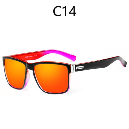 One piece of  mirror sunglasses with polarized sun lenses, square frame, outdoor use, colorful sunglasses, dropshipping available.