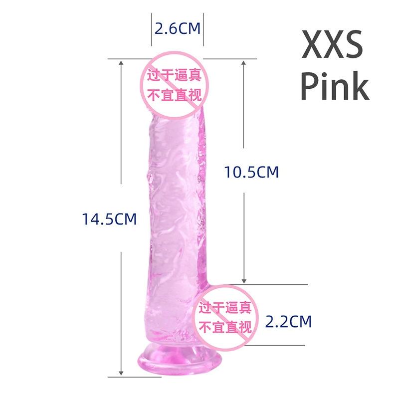 Реалистичный кристаллический дилдо (Phantomyum) TPE, прозрачный, размеры XXS–XXL