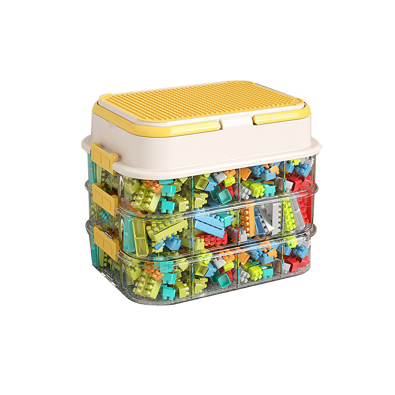 積み木収納ボックス、小粒子レゴ収納ボックス、部品分類、仕分け、分割、包装、子供のおもちゃ収納ボックス|undefined