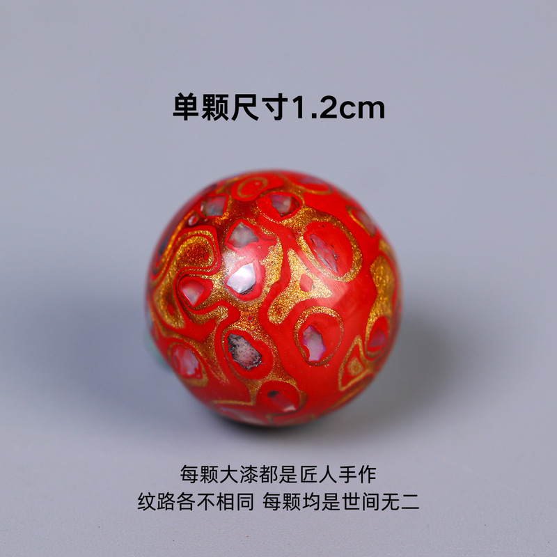 大きな漆ビーズ 12 ミリメートル螺鈿ルースビーズメーカー卸売ブレスレットシングルビーズ仏ビーズ DIY マルチ宝ブレスレットアクセサリー|undefined