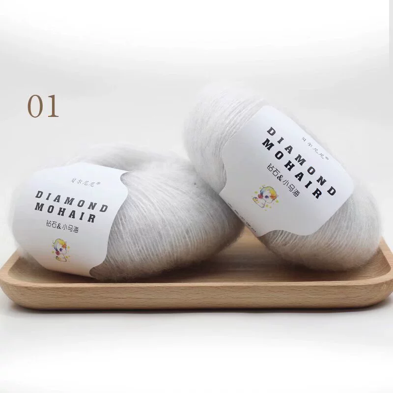 Diamond Pony: шарф и клубок пряжи Diamond Mohair, ручная работа, бренд 贝尔尼尼, разнообразные конфигурации