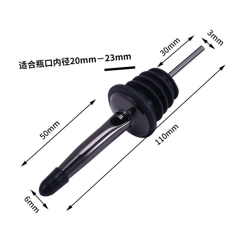 A prueba de fugas transpirable de acero inoxidable vertedor de vino tapón de botella de vino con tapa tapón de botella de aceite separador de vino tapón de botella de boca de vino en stock al por mayor