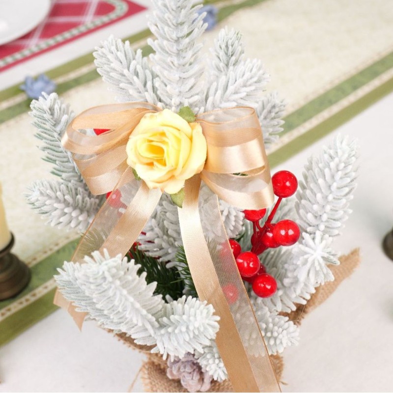 小さなクリスマスツリーホームミニデスクトップ装飾品スノーフレーク雰囲気クリスマス装飾シミュレーション小道具メーカー卸売|undefined
