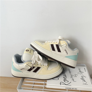 2025 Spring Student New Sneakers Women's All-match Trendy White Shoes Korean Casual Sports Canvas Shoes Far Wave 6055