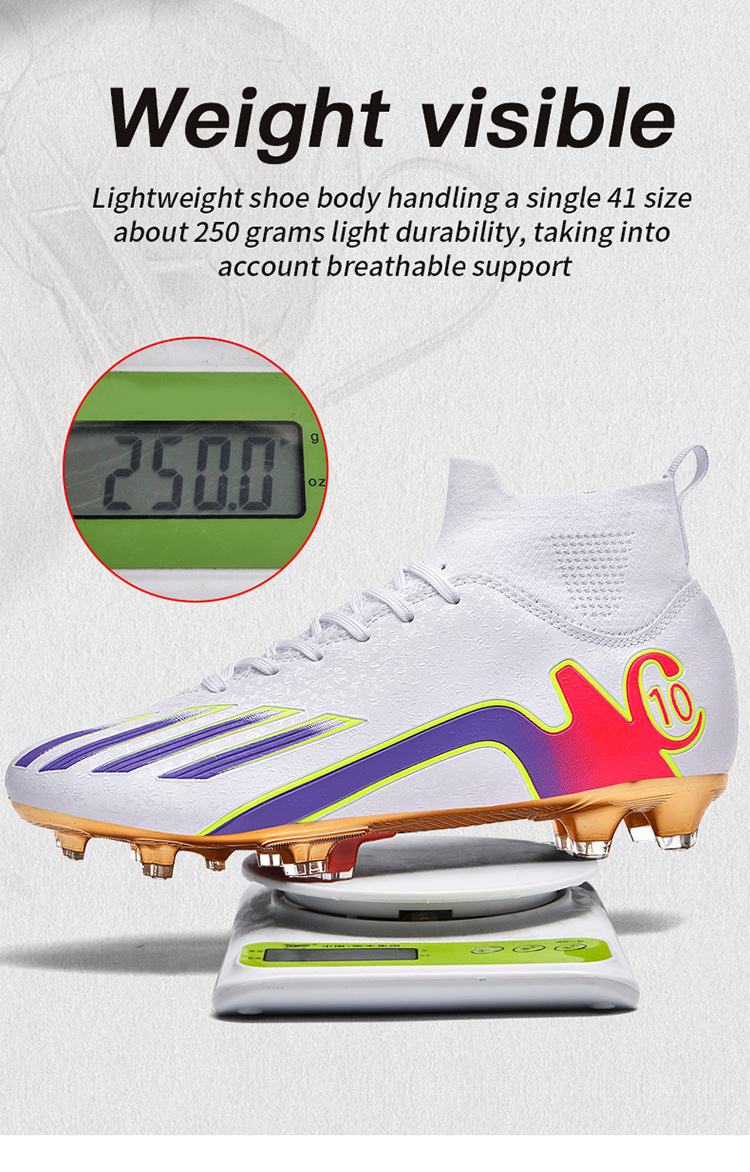 High-top Hallenfußballschuhe Mit Langen Stollen Für Training_voghion.com