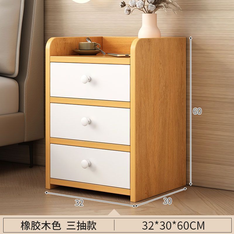 床头柜卧室简约现代新款收纳柜小型床尾储物柜家用实木质床边柜子|undefined