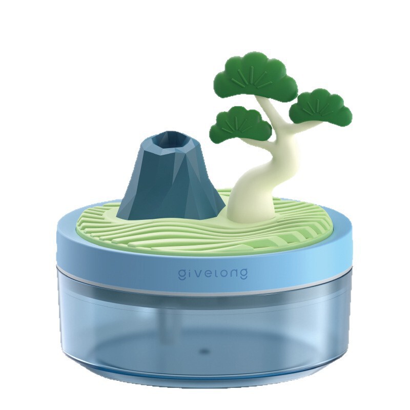 栀子花朵加湿器家用卧室宿舍伴睡氛围灯大雾量水器趣味景观喷雾器|undefined