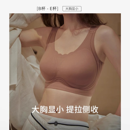 Adjustable Large Cup Bra for Plus Size Women, Push-Up, Invisible, Non-Slip, Anti-Sag, Underwire, Full Cup