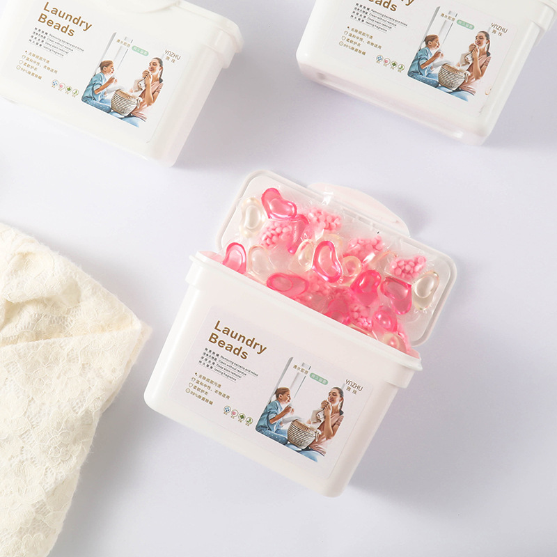 Three-in-one box laundry detergent pearls, long-lasting fragrance laundry pearls, soft and anti-mite multi-functional laundry liquid 