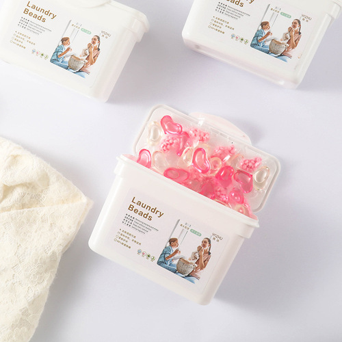 Three-in-one box laundry detergent pearls, long-lasting fragrance laundry pearls, soft and anti-mite multi-functional laundry liquid 