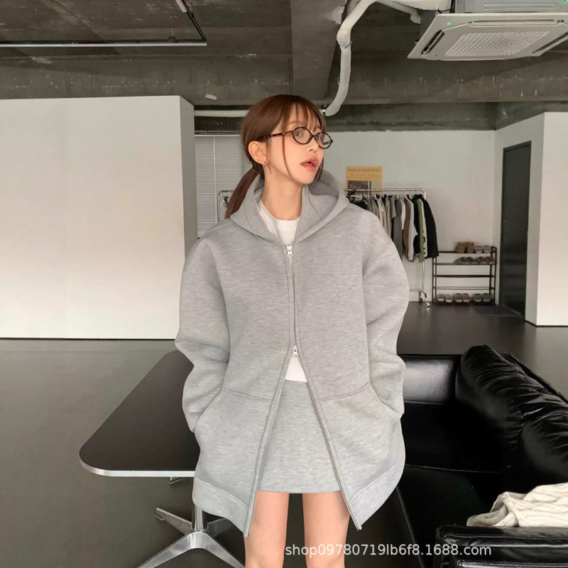 11秋冬欣欣子同款私服南韩小众高克重空气棉卫衣去裙裤套装|undefined