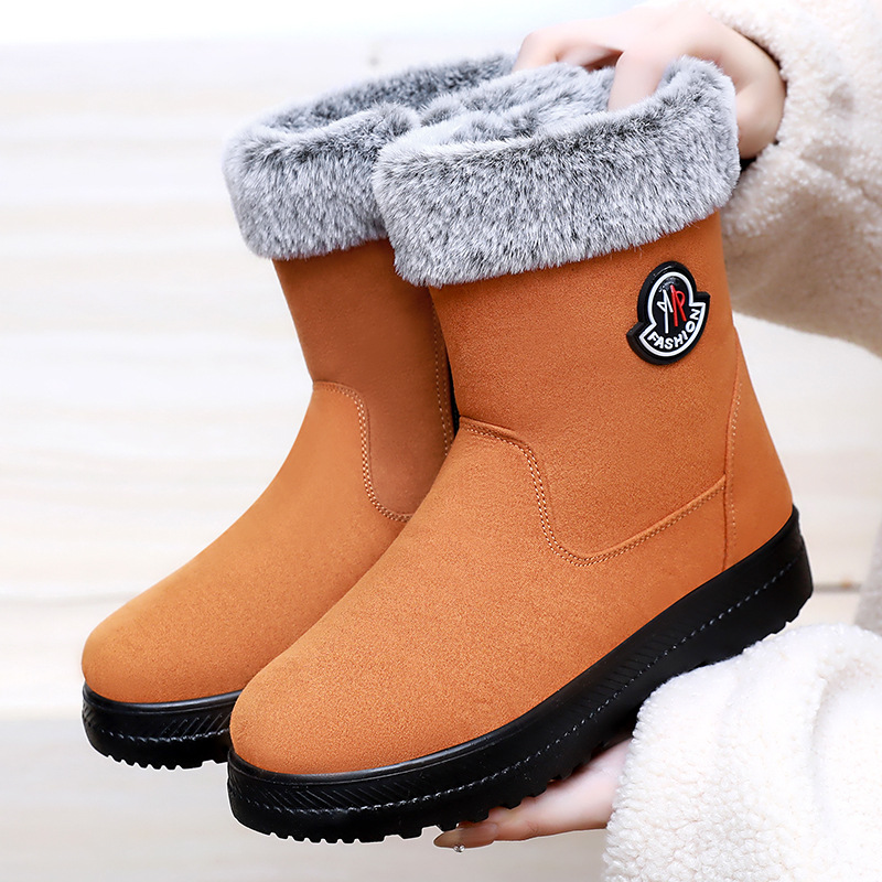 Zapatos de algodón, zapatos de mujer, botas de algodón transfronterizas de poliuretano, botas de nieve de caña alta de tubo largo más botas gruesas de terciopelo, botas de mujer a prueba de frío