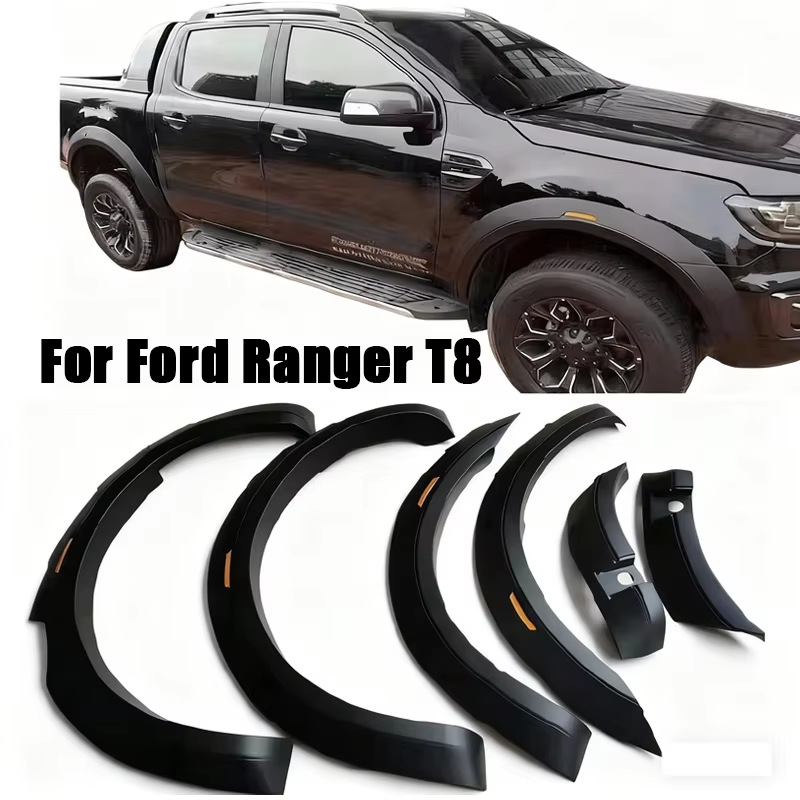 Suitable for Ford RANGER T8 with radar hole and reflective markings, 19-22 models, widened decorative fenders