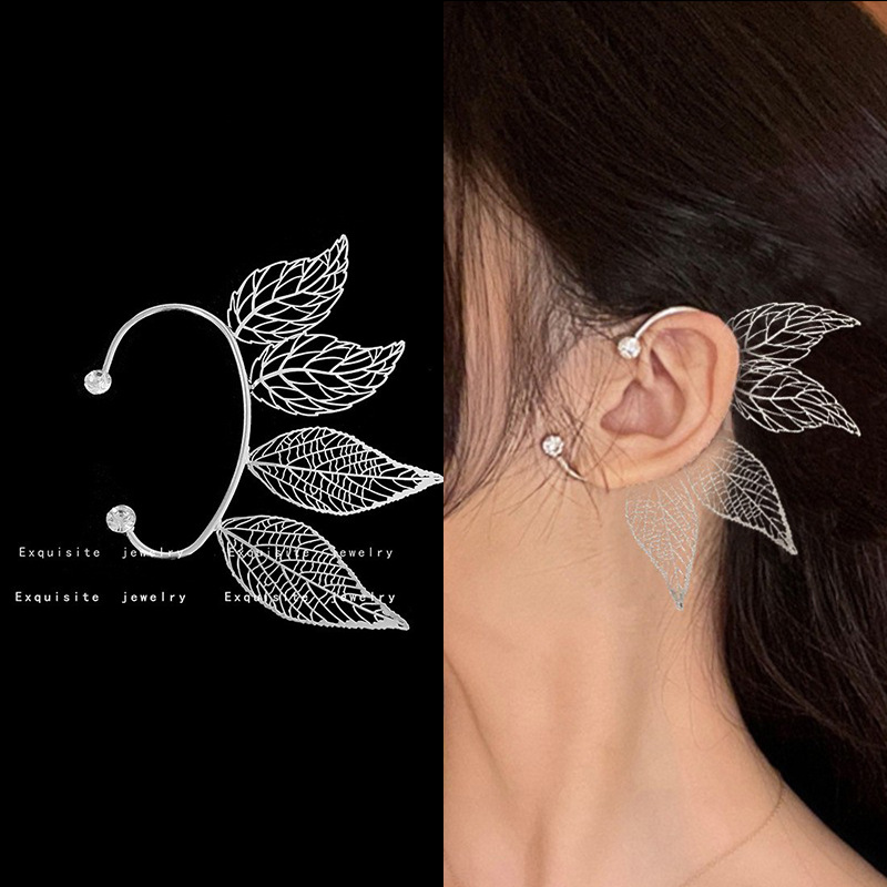 Clip de oreja pendientes no perforados hebilla de oreja francesa femenina 14K pendientes de retención de color temperamento de alto grado clip de hueso de oreja francesa