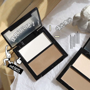 Makeup NOVO Stereo Sculpting Two-color Face-fixing Plate High-gloss Face-fixing Plate Face-brightening Nose Shadow Powder