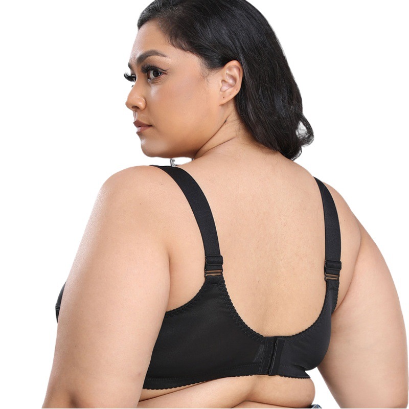 Foreign Trade Cross-Border Premium Brand Ultra-Thin Bra, Plus-Size Lingerie, Transparent Lace, Wide Shoulder Straps, Minimizes Large Bust, Sexy and Comfortable