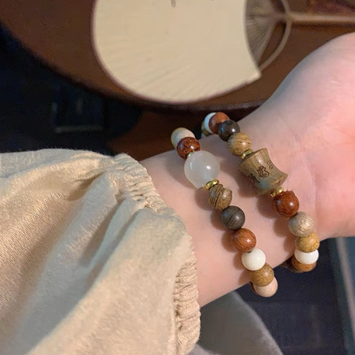 Summer Colorful Ceramic Bead Flower Bracelet for Girls and Best Friends, Shoushan Stone Bamboo Joint Star Splicing Bracelet Accessory