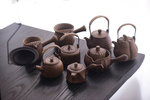 Charcoal fire retro stove candle charcoal tea stove tea set flower teapot outdoor warm wine warm tea Japanese style lifting kettle