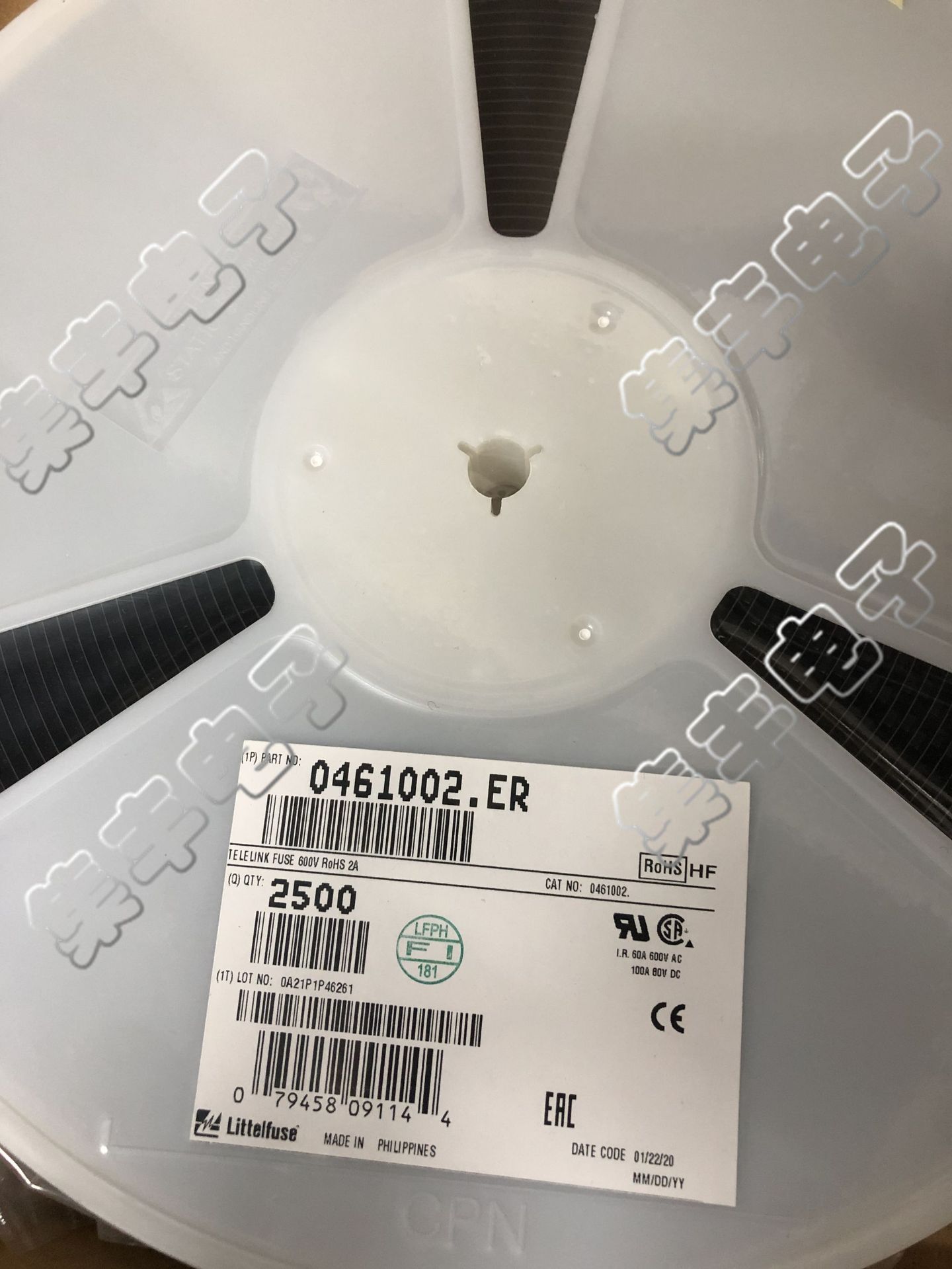 0461002.ER LF2AT 600V 2A 力特 抗浪涌 贴片保险丝 欢迎咨询