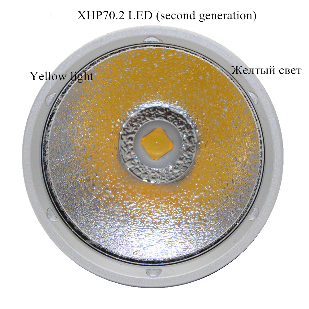 Xhp70 Yellow Light White Light Led Strong Light 26650 Rechargeable Professional Diving Flashlight Magnetically Controlled Sliding Stepless Dimming