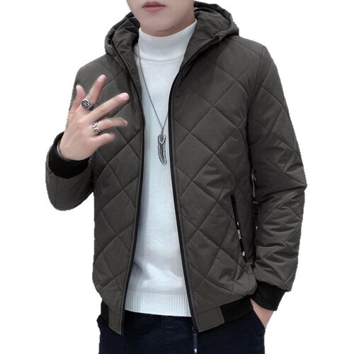 Men's Winter Cotton Jacket Short Version Korean Style Fashion Plush Cotton Coat Men's Casual Thick Cotton Padded Jacket