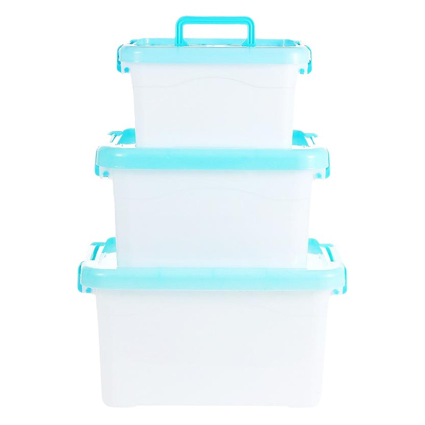 Transparent Storage Box Large, Medium and Small Storage Box with Lid Handle Toy Storage Box Storage Box Manufacturer