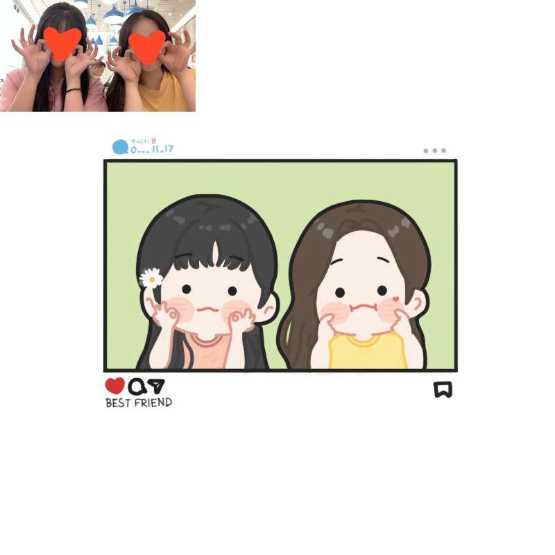 q版手绘头像卡通人物形象动漫设计情侣漫画真人照片画头像作