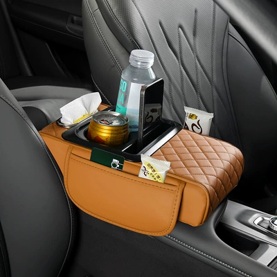 Box Pad, Multi-Functional Storage with: Armrest box pad - cayenne-color