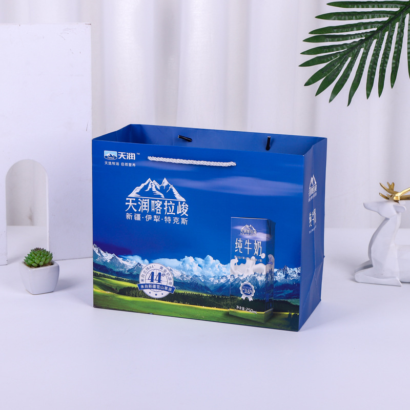 礼品手提袋定 制通用白卡纸袋 彩印服装购物袋 牛皮纸广告袋