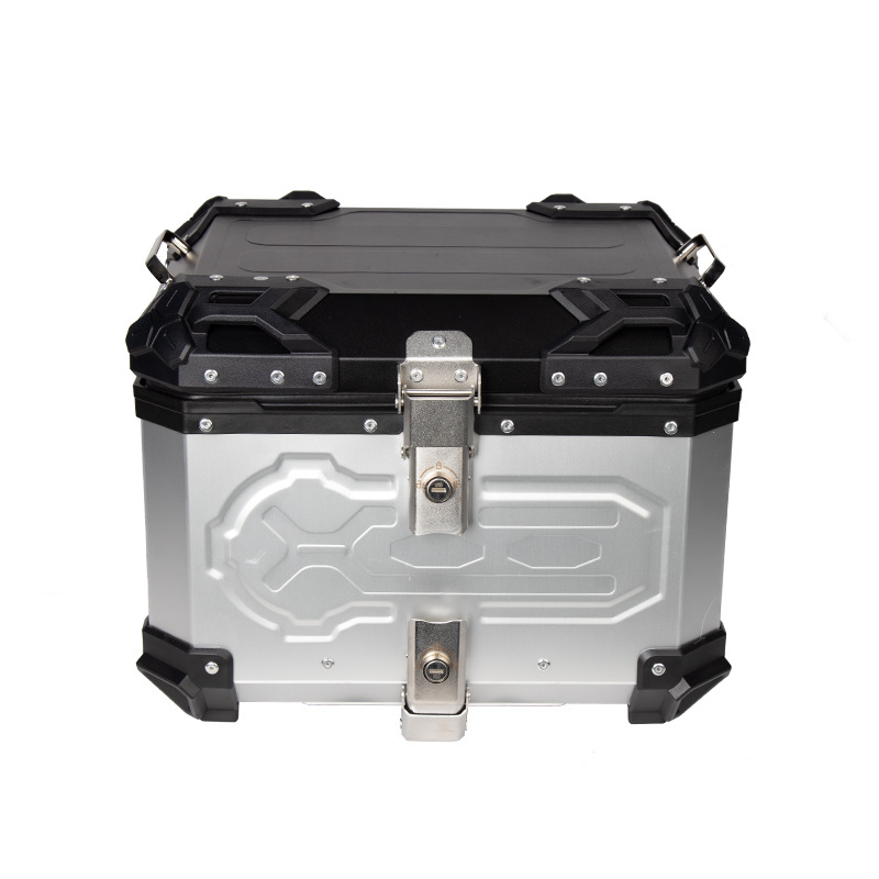 Caja de almacenamiento del maletero de motocicleta Caja de aleación de aluminio Caja trasera de locomotora Caja trasera de almacenamiento de gran capacidad de vehículo eléctrico