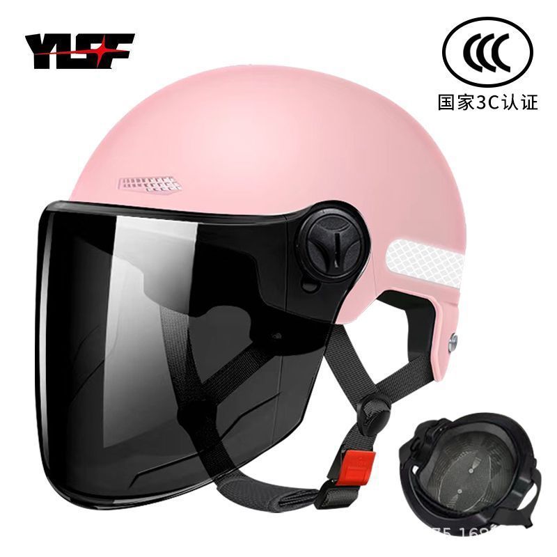 新しい国家標準認証電気自動車ヘルメット男性女性バッテリーオートバイキャップ夏ハーフヘルメットヘルメット卸売|undefined