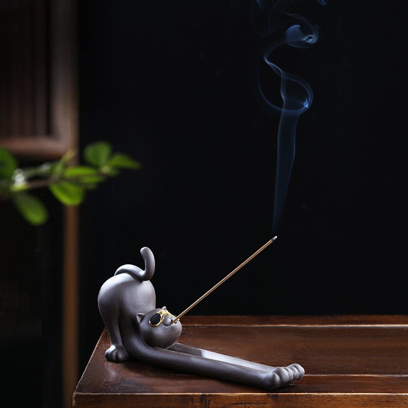 안경 고양이 라인 향 삽입