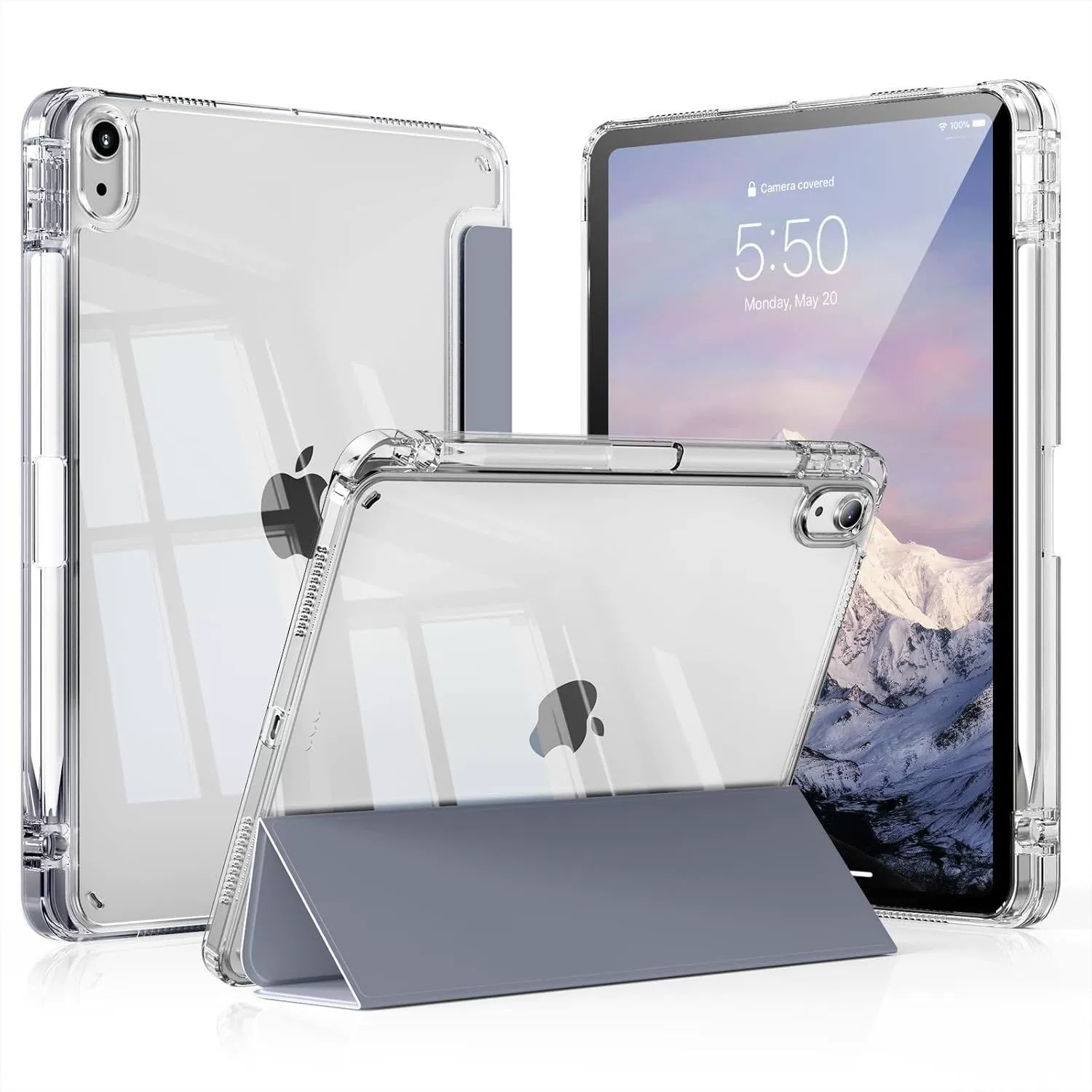 Подходит для iPad11, защитный чехол для планшета air13, трёхскладной, высокопрозрачный акриловый магнитный защитный чехол для планшета 12.9