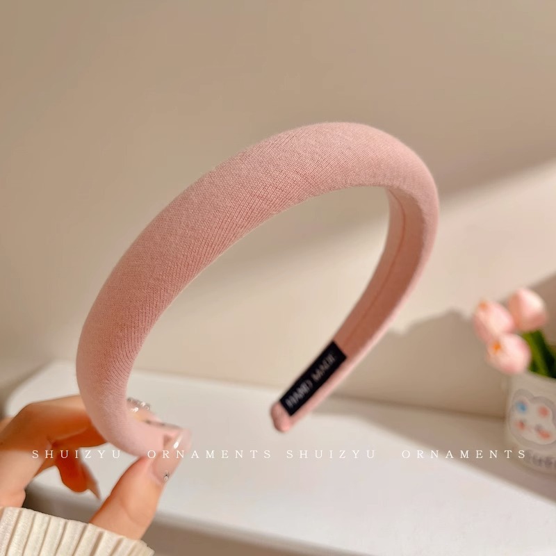 Diadema rosa para niñas 2025, nuevo accesorio para el cabello, diadema ancha para lavarse la cara, diadema de corona alta, accesorio para el cabello de celebridad de internet.