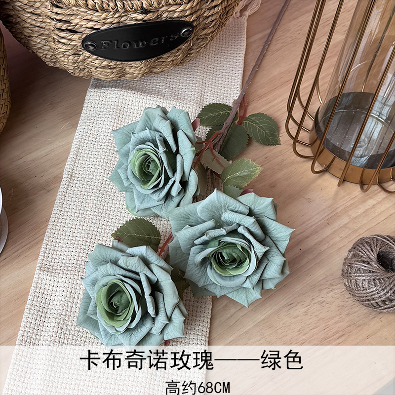 Artificial Rosa sola franela Rosa flor artificial boda decoración del hotel decoración del hogar arreglo de flores flor artificial Rose