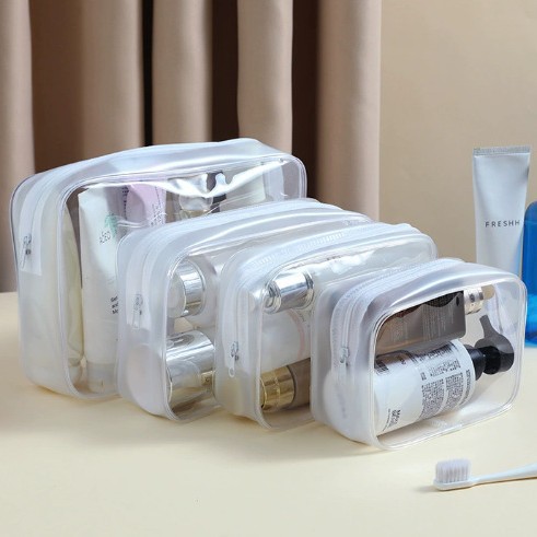 Bolsa de lavado visual de PVC de punto grueso bolsa de almacenamiento de cosméticos de viaje al aire libre bolsa de almacenamiento de artículos de tocador bolsa de cremallera impermeable
