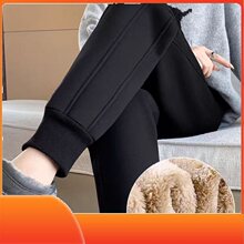 羊羔绒运动裤春夏加绒加厚卫裤宽松新款束脚裤子春夏休闲外穿棉裤