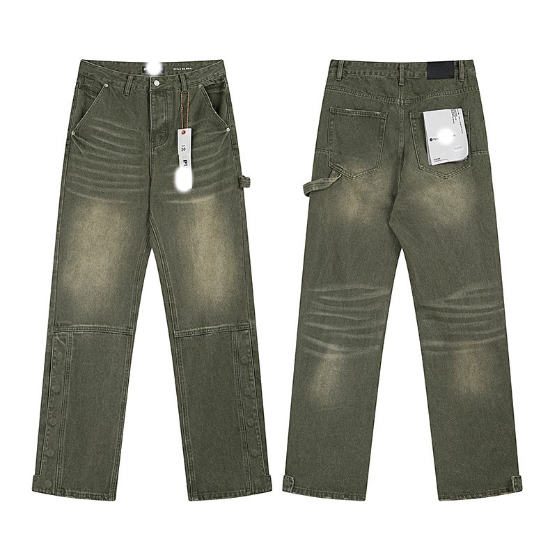 Marca de moda transfronteriza JB purple verano rectas vaqueros lavados de agua para hacer viejos agujeros vaqueros de hombre pantalones cortos de caño purple