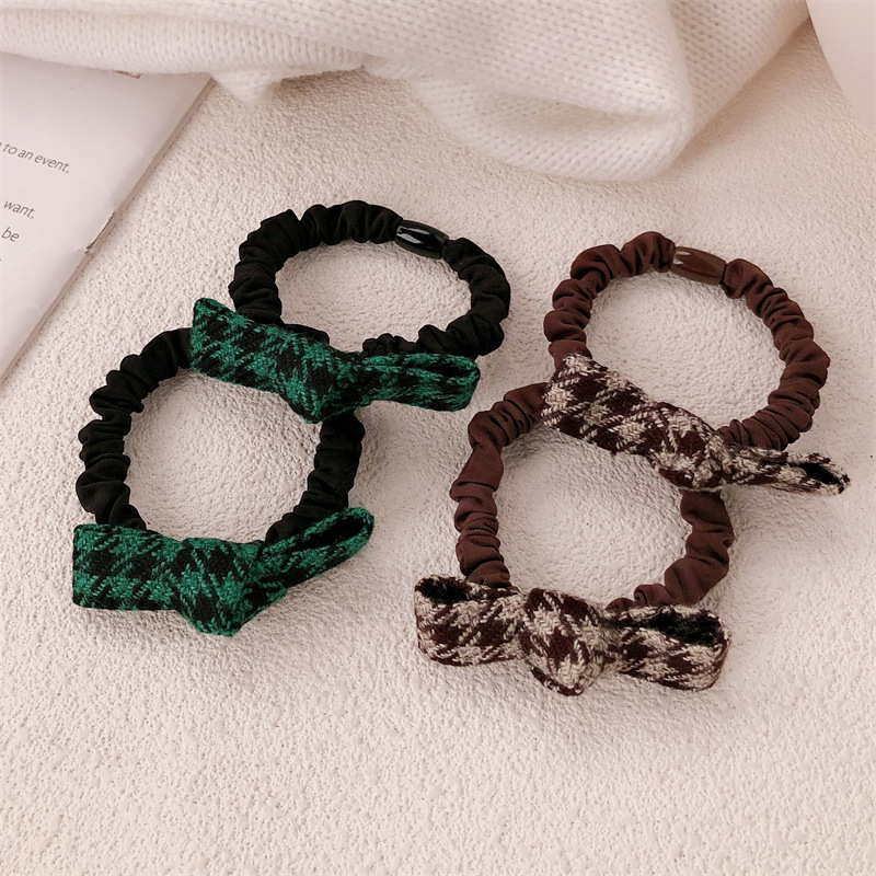 Nuevo arco de cuerda de cabeza de mil pájaros temperamento dulce de mujer anillo de cabello de intestino delgado atado cuerda de cabello de cola de caballo alta correa de correa