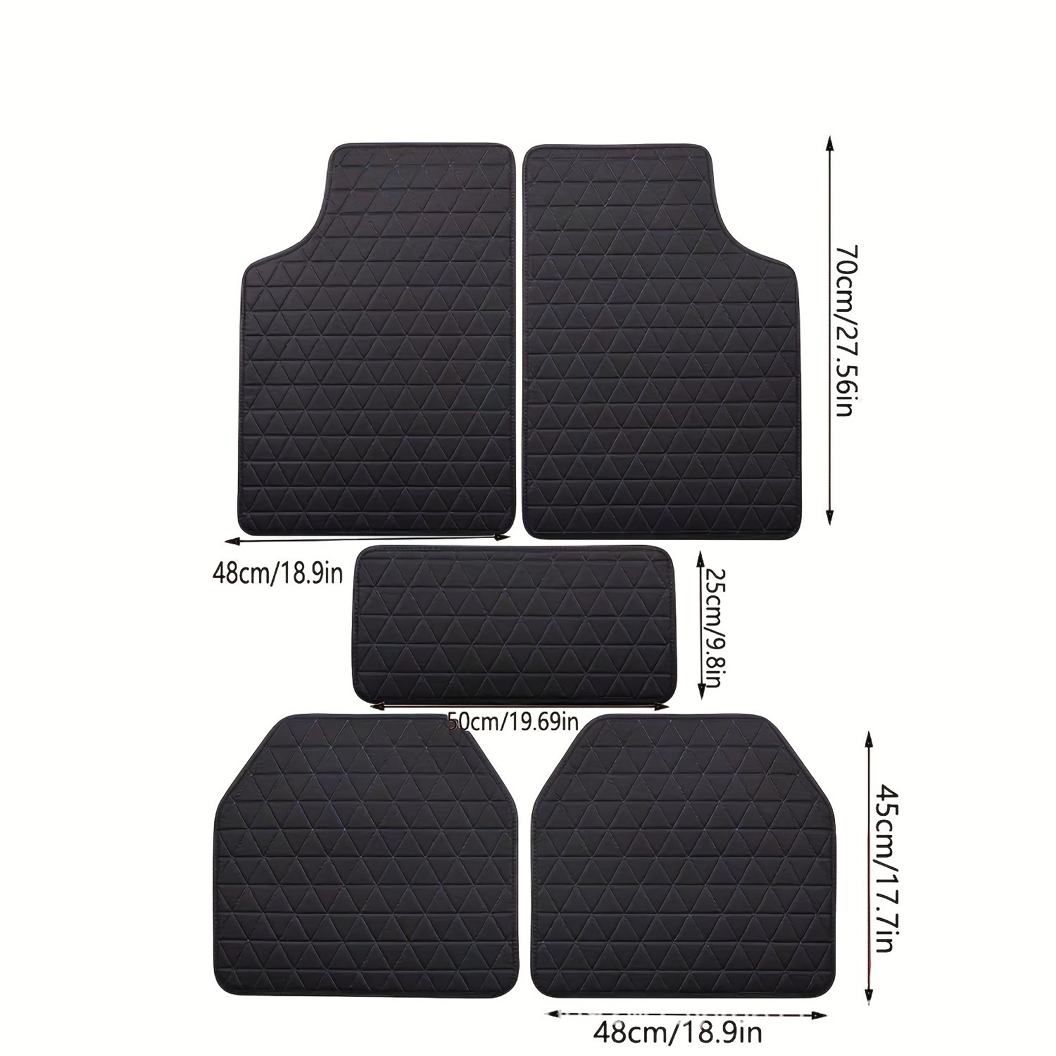 Cross-border best-selling universal car floor mats 5-piece set, waterproof, non-slip, durable leather, suitable for all seasons