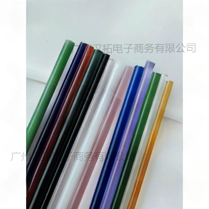 高硼硅玻璃棒琉璃灯工玻璃可烧制硬料手工DIY原料彩色玻璃棒实心