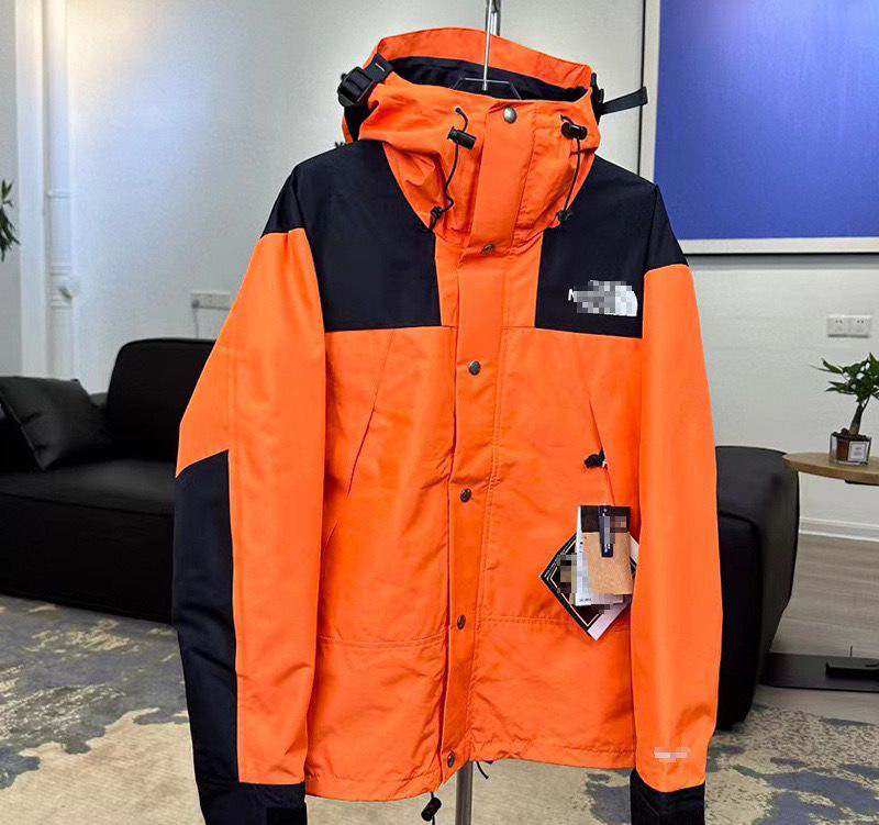 外贸1990冲锋衣男女美版北家登山服三合一户外防风情侣外套连帽|undefined