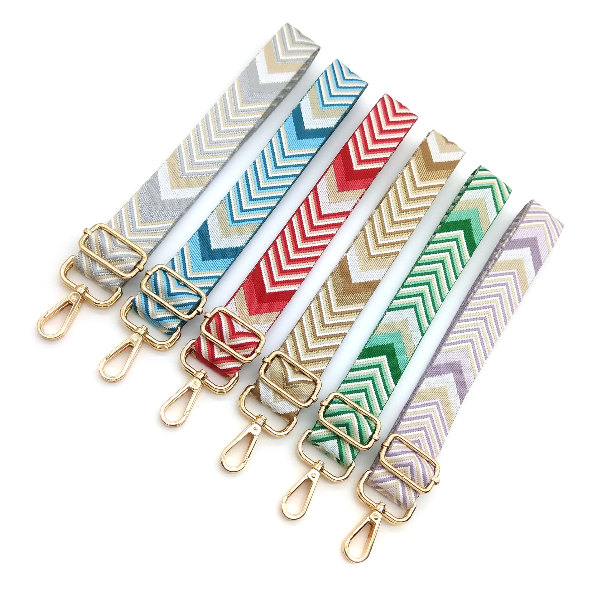 Bolsos de venta directa de fábrica, accesorios para correas de hombro, bolsos de mujer nuevos, cinturones de hombro largos de reducción de carga, cinturones de jacquard de estilo étnico