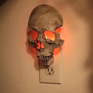 Cross-border new Skull Night Lamp Halloween Skull Night light Skull atmosphere adjustment light